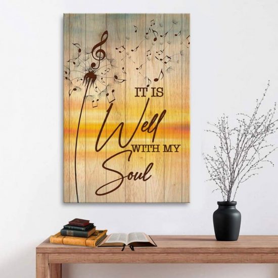 It Is Well With My Soul Christian Wall Art Canvas