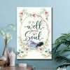 It Is Well With My Soul Floral Christian Canvas Wall Art