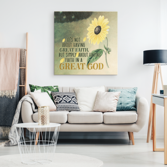ItS Not About Having Great Faith Canvas Wall Art 1