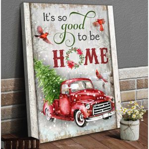 ItS So Good To Be Home Cardinal Canvas Wall Art 2