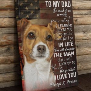 Jack Russell Dad Canvas