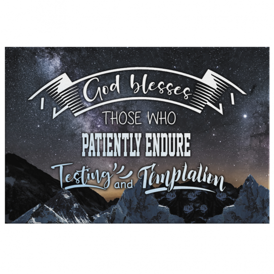 James 1:12 God Blesses Those Who Patiently Endure Canvas Wall Art 2 James 112 God Blesses Those Who Patiently Endure Canvas Wall Art 2 2