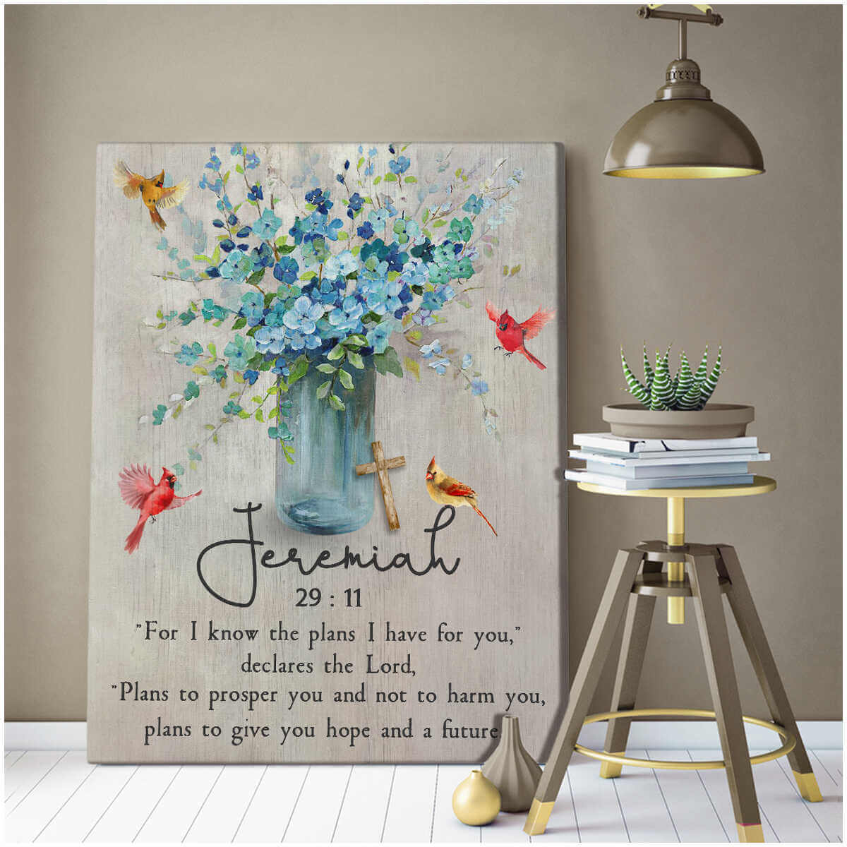 Jeremiah-2911-Cardinal-Canvas-Wall-Art-1 Jeremiah 2911 Cardinal Canvas Wall Art 1