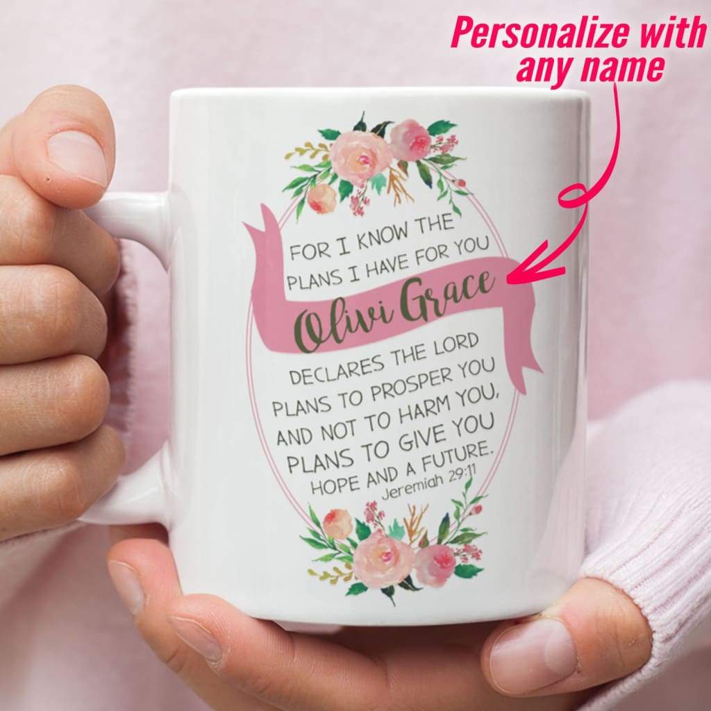 Jeremiah 29:11 Personalized Name Coffee Mug