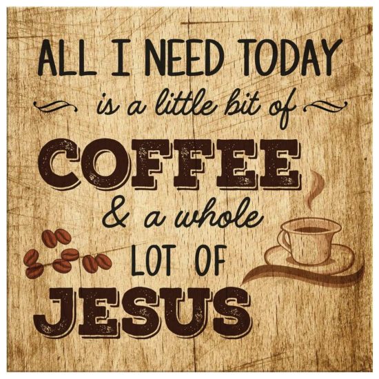 Jesus And Coffee Christian Wall Art Canvas 2