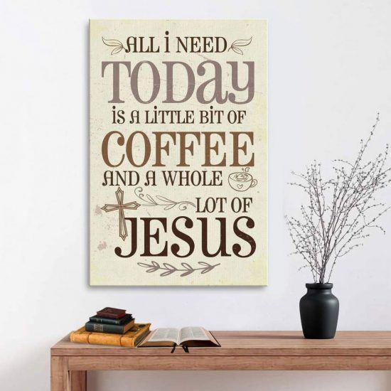 Jesus And Coffee Christian Wall Art Canvas