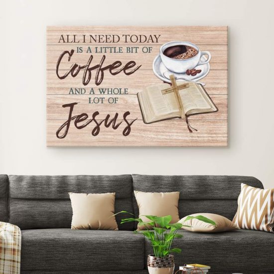 Jesus And Coffee Wall Art Canvas Christian Wall Art 1