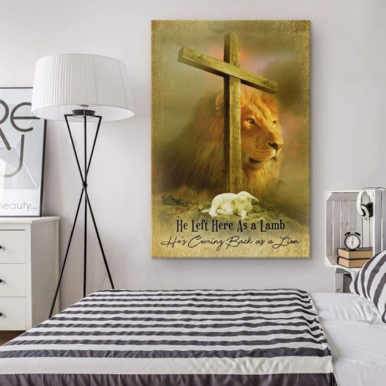 Jesus As Lion And Lamb Canvas Wall Art 1