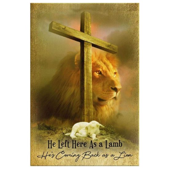 Jesus As Lion And Lamb Canvas Wall Art 2