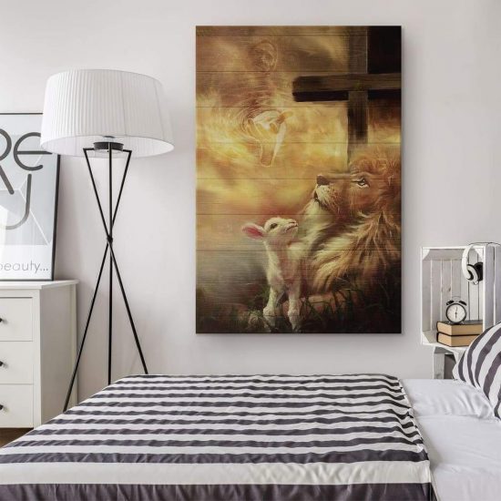 Jesus Christ Lamb Of God Lion Of Judah Canvas Wall Art 1