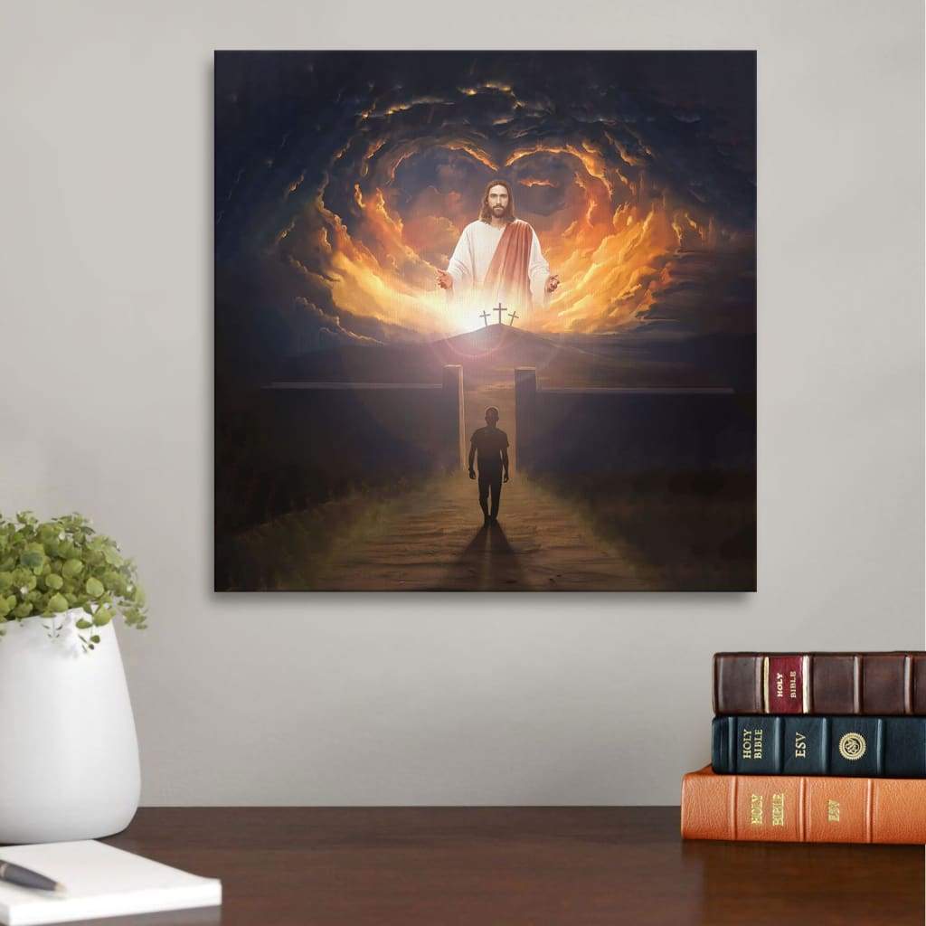 Jesus Come Back And Open Arms Canvas Wall Art