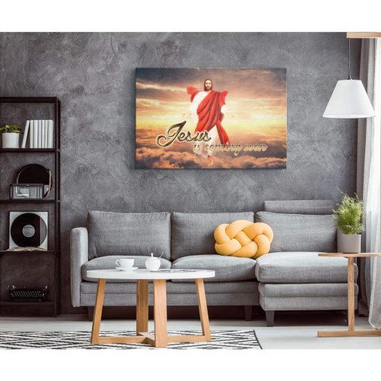 Jesus Is Coming Soon Christian Wall Art Canvas Print Jesus Wall Art 1