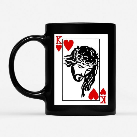 Jesus Is King Of Hearts Coffee Mug 1
