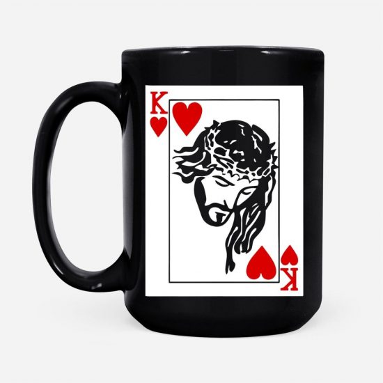 Jesus Is King Of Hearts Coffee Mug 2