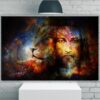 Jesus Lion Galaxy Canvas