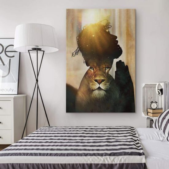 Jesus Lion Of Judah Canvas Wall Art Christian Wall Art 1