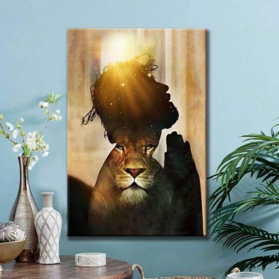 Jesus Lion Of Judah Canvas Wall Art - Christian Wall Art