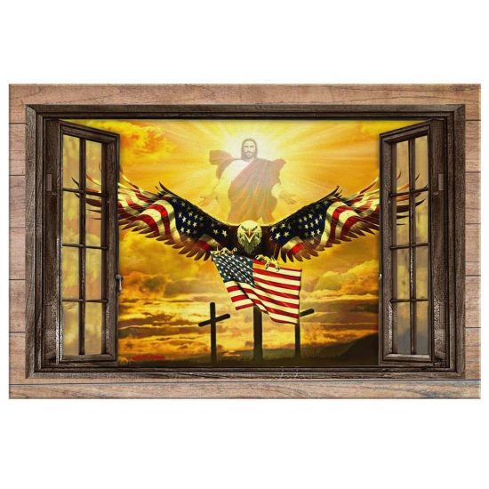 American Flag Wall Art Canvas