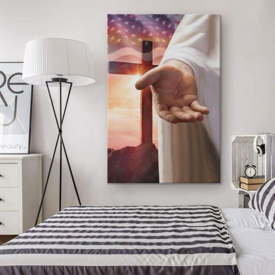 Jesus Outstretched Hands Saves Canvas Wall Art 1 1