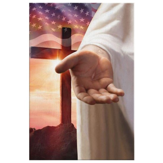 Jesus Outstretched Hands Saves Canvas Wall Art 2 1