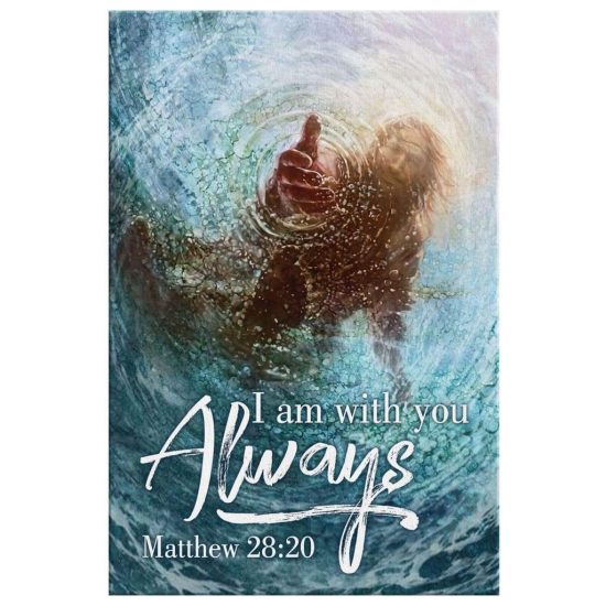 Jesus Reaching Into The Water Matthew 2820 I Am With You Always Wall Art Canvas 2