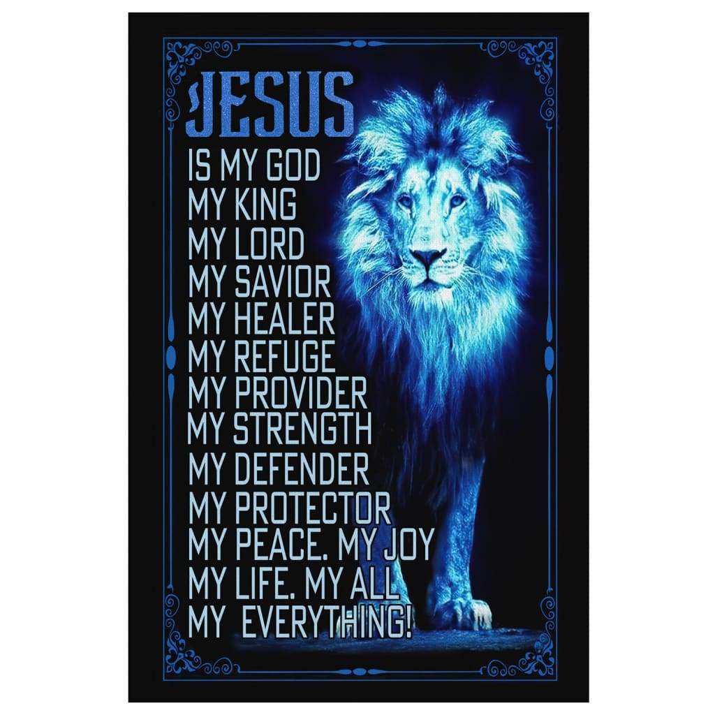 Jesus-The-Lion-Of-Judah-Is-My-God-Canvas-Wall-Art-2 Jesus The Lion Of Judah Is My God Canvas Wall Art 2