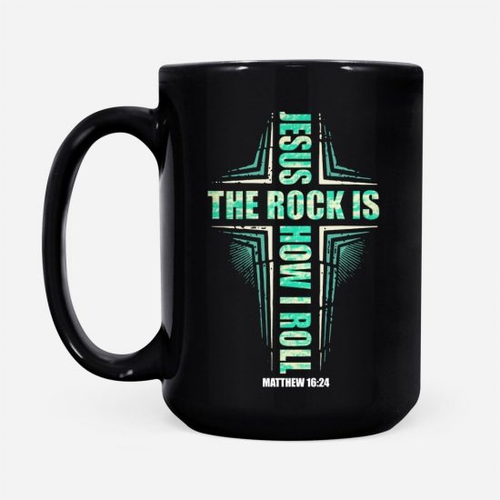 Jesus The Rock Is How I Roll Coffee Mug 2