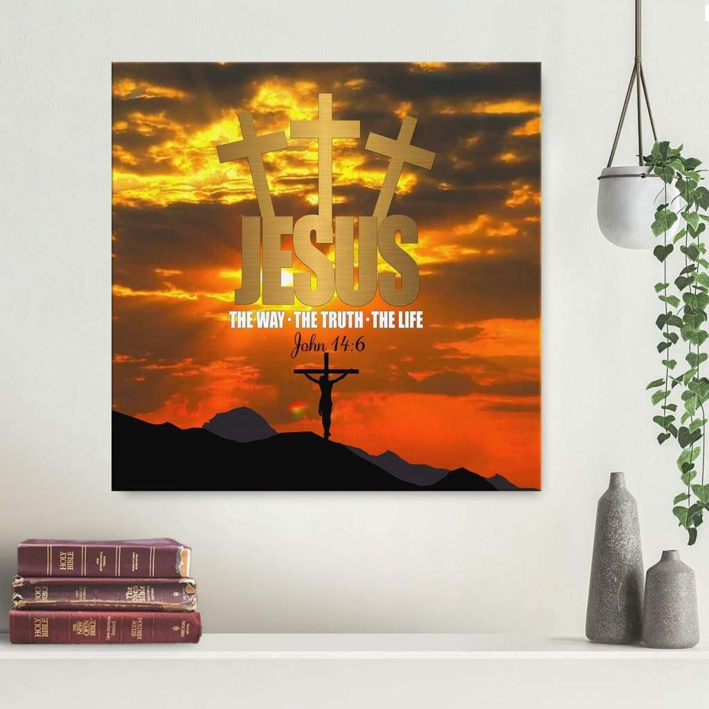 Jesus The Way The Truth The Life Canvas Wall Art