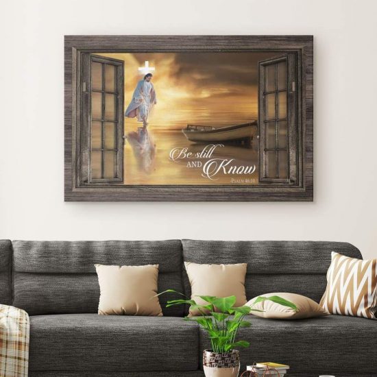 Be Still And Know Psalm 46:10 Bible Verse Wall Art Canvas