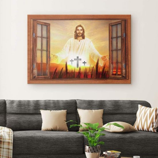 Jesus With Open Arms Christian Wall Art Canvas 1