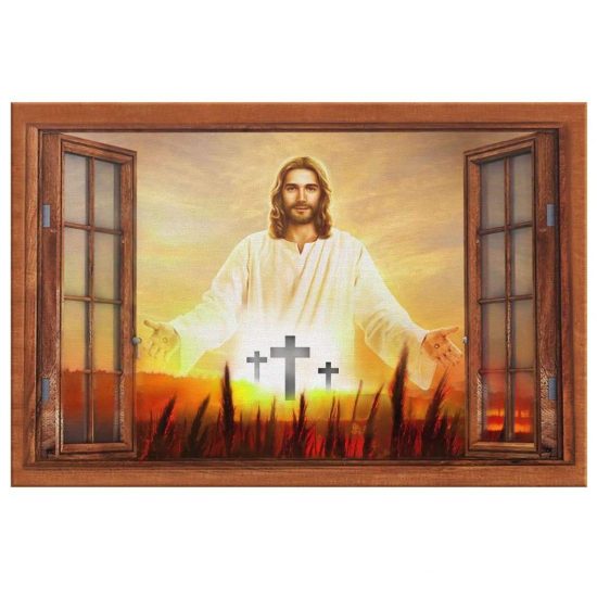 Jesus With Open Arms Christian Wall Art Canvas 2