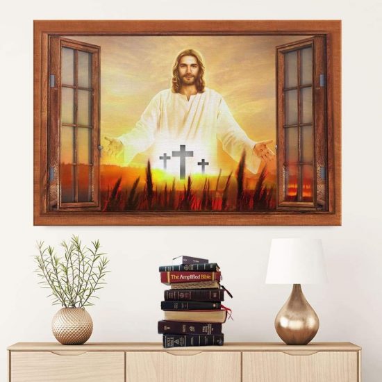 Jesus With Open Arms Christian Wall Art Canvas