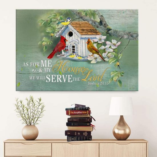 Joshua 24:15 We Will Serve The Lord Canvas Wall Art