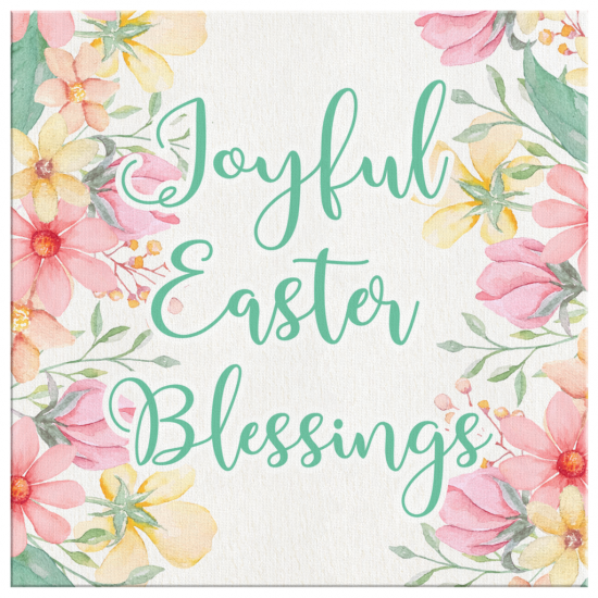 Joyful Easter Belssings Canvas Wall Art 2 2