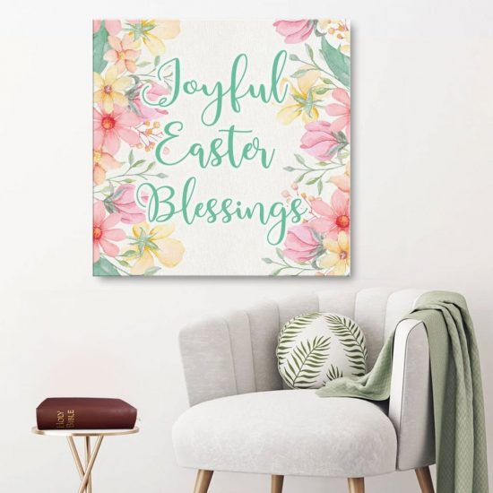 Joyful Easter Belssings Canvas Wall Art