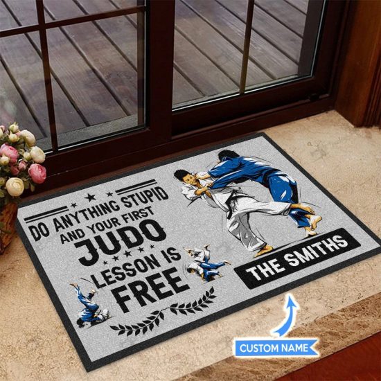 Judo Personalized Custom Name Doormat Welcome Mat