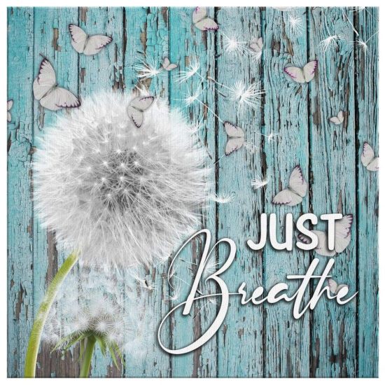 Just Breathe Dandelion Canvas Wall Art 2