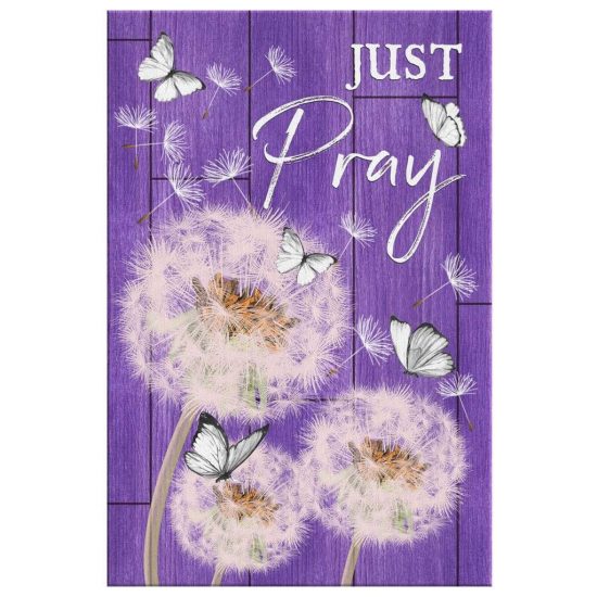 Just Pray Butterflies And Dandelions Wall Art Canvas 2