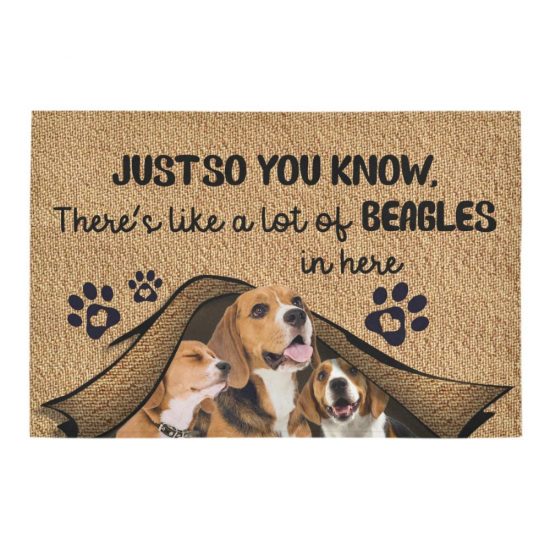 Just So You Know Beagle Dog Lover Doormat Welcome Mat 1