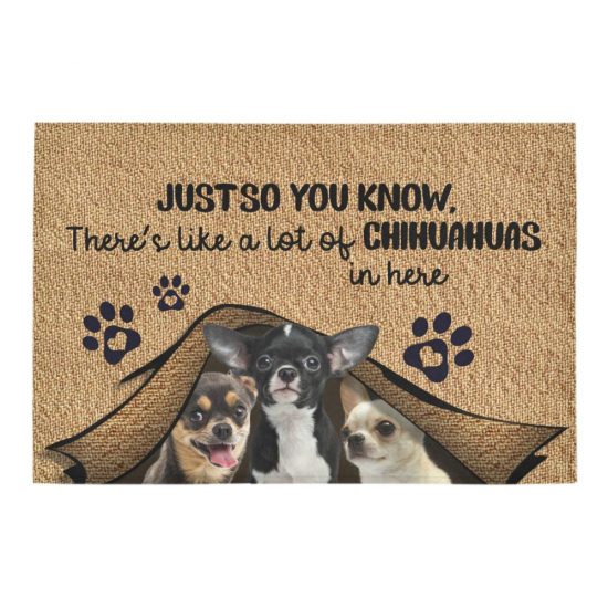Just So You Know Chihuahua Dog Lover Doormat Welcome Mat 1