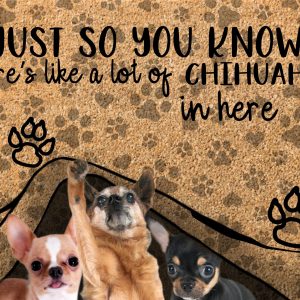 Just So You Know Chihuahua Dogs Lover Doormat Welcome Mat