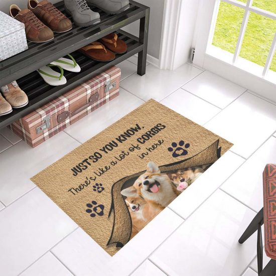 Just So You Know Corgis Dog Lover Doormat Welcome Mat