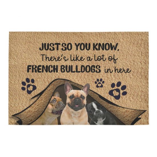Just So You Know French Bulldogs Dog Lover Doormat Welcome Mat 1