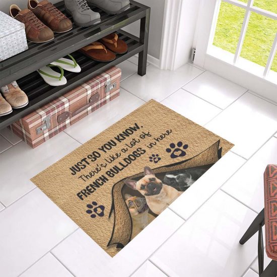 Just So You Know French Bulldogs Dog Lover Doormat Welcome Mat