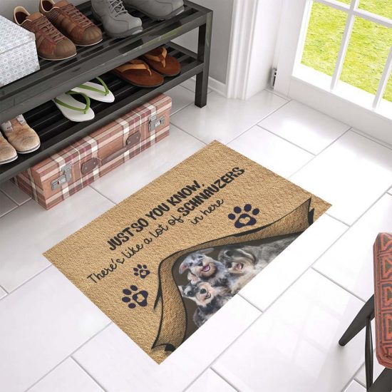 Just So You Know Schnauzers Dog Lover Doormat Welcome Mat