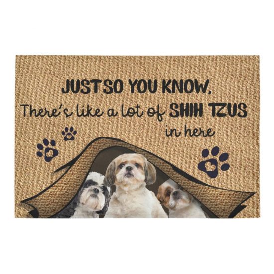 Just So You Know Shih Tzu Dog Lover Doormat Welcome Mat 1