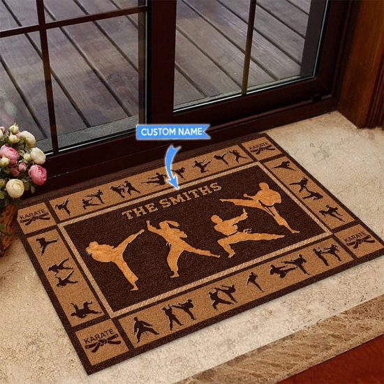 Karate Personalized Custom Name Doormat Welcome Mat