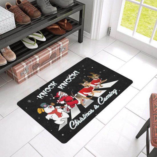 Knock Christmas Is Coming Chihuahua Dog Lover Doormat Welcome Mat