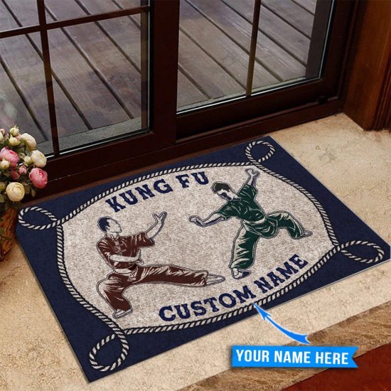 Kung Fu Personalized Custom Name Doormat Welcome Mat