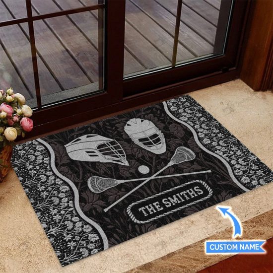 Lacrosse Personalized Custom Name Doormat Welcome Mat 1 1